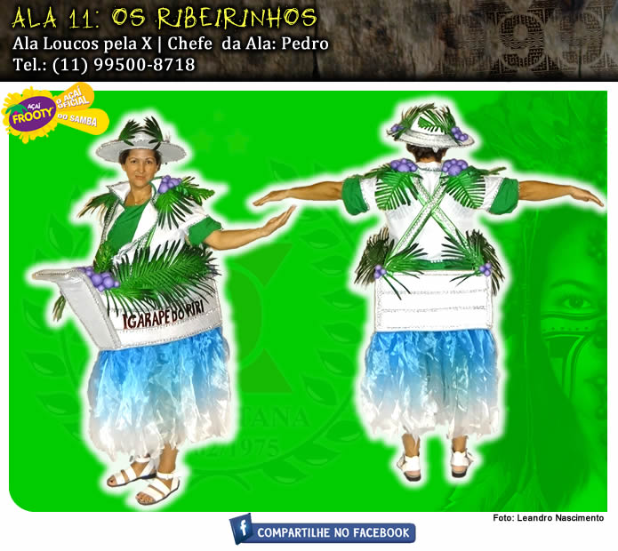 
        
            X-9 apresenta figurino das alas para o carnaval.
        
    