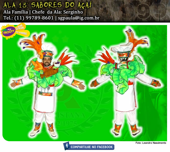 
        
            X-9 apresenta figurino das alas para o carnaval.
        
    