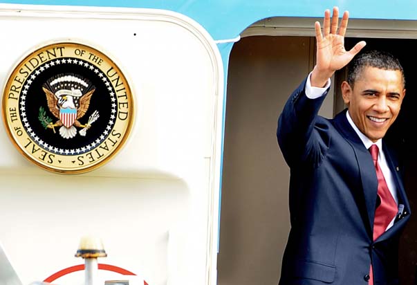 
        
            Imagens da chegada de Obama ao Brasil
        
    
