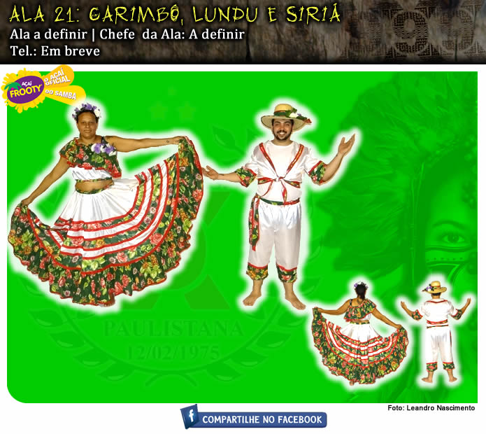 
        
            X-9 apresenta figurino das alas para o carnaval.
        
    