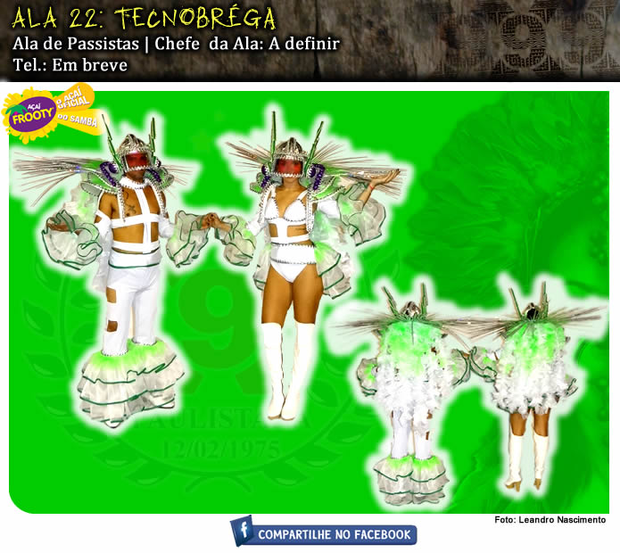 
        
            X-9 apresenta figurino das alas para o carnaval.
        
    