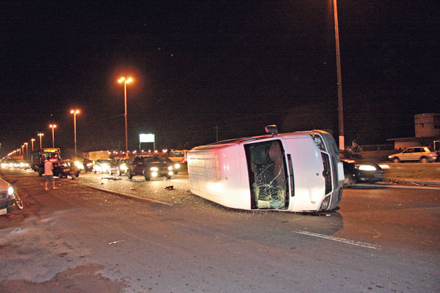 
        
            Van fura blitz e capota na BR
        
    
