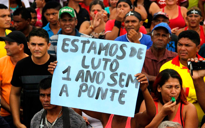 
        
            População paraense protesta contra demora em obras de ponte
        
    