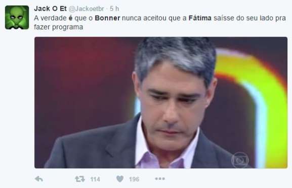 
        
            Separação de Fátima e William domina o Twitter; veja memes
        
    