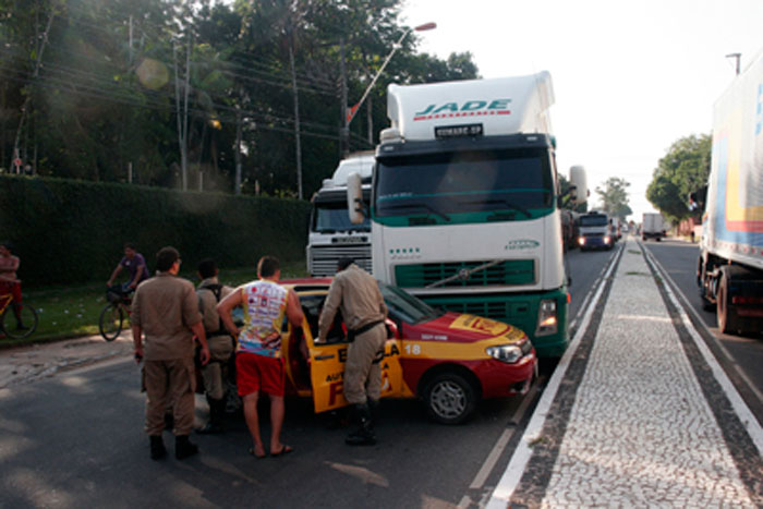 
        
            Acidente na rodovia Mário Covas na manhã de hoje (
        
    