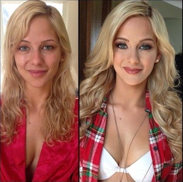 
        
        
            Fotos mostram atrizes pornôs antes e depois do make
        
    