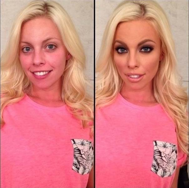 
        
        
            Fotos mostram atrizes pornôs antes e depois do make
        
    
