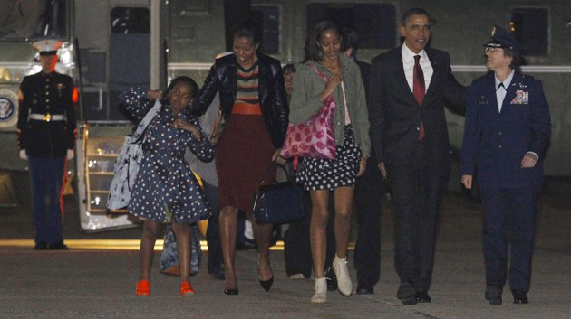 
        
            Imagens da chegada de Obama ao Brasil
        
    