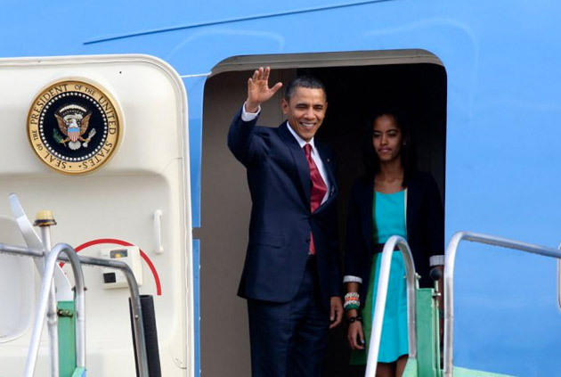 
        
            Imagens da chegada de Obama ao Brasil
        
    