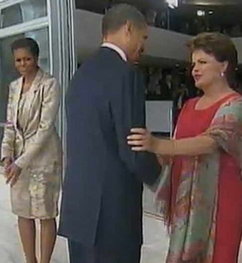 
        
            Imagens da chegada de Obama ao Brasil
        
    