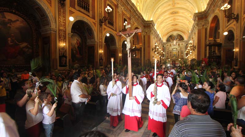 
        
            Católicos celebram o Domingo de Ramos em Belém
        
    