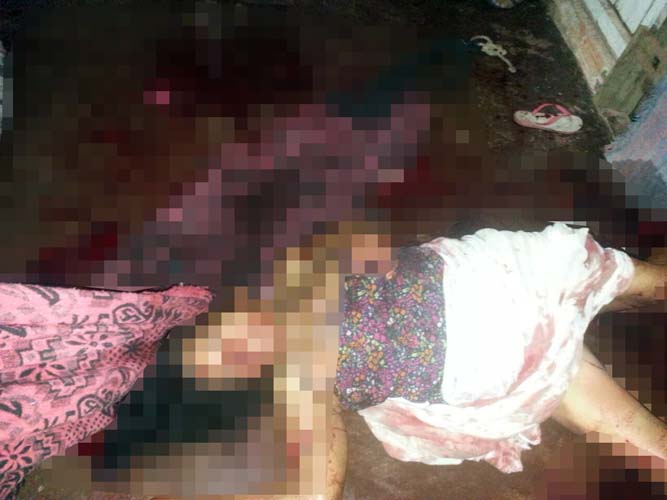 Homem mata idosa com 15 terçadadas