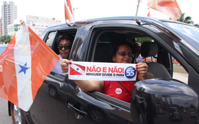 
        
            Carreata contra divisão do Pará percorre as ruas
        
    