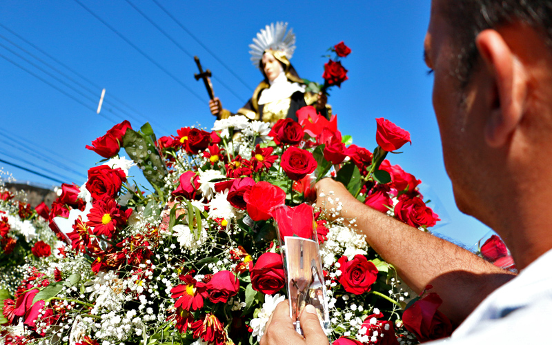 
        
            Santa Rita de Cássia é homenageada com rosas
        
    