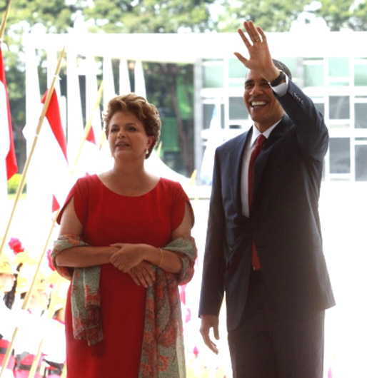 
        
            Imagens da chegada de Obama ao Brasil
        
    