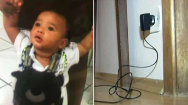 O bebê Heitor faleceu também por causa do carregador do celular 
