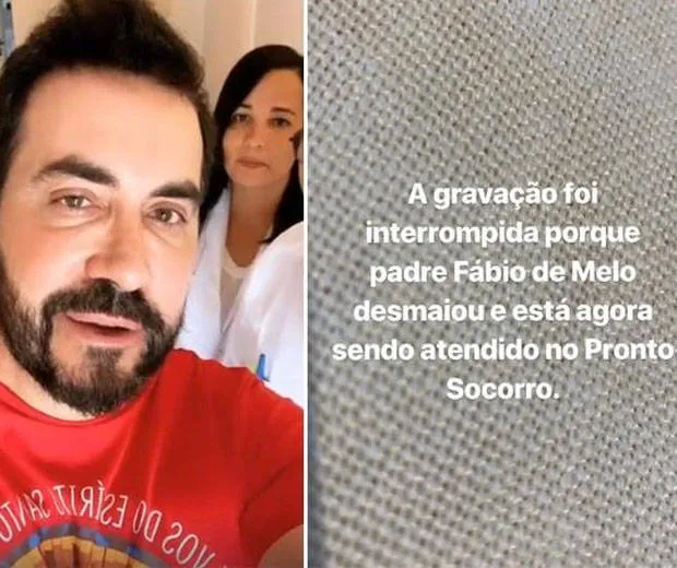 Padre Fábio de Melo passa mal e desmaia após exame 