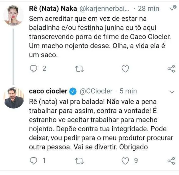 Caco Ciocler demite funcionária pelo Twitter após ser chamado de 'macho nojento' 