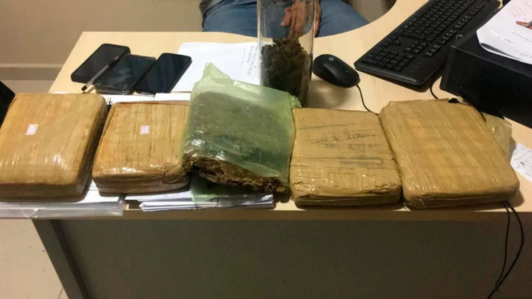 Droga apreendida durante a operação policial