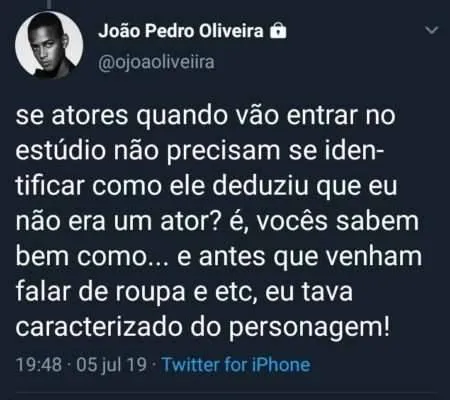 A situação chocou os fãs do ator.