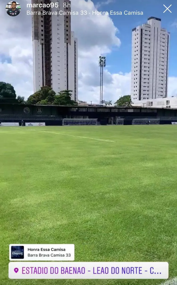 Zagueiro remista entra no clima com canto da torcida no Baenão e compartilha na web