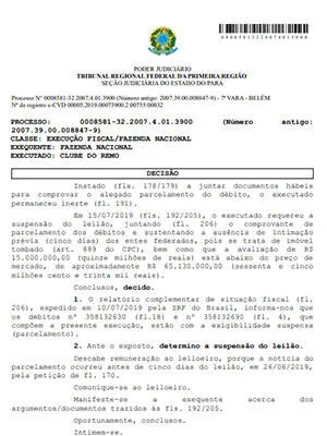 Justiça suspende leilão da sede social do Remo