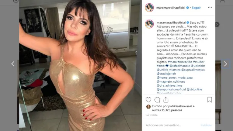 A edição na foto não passou despercebido pelos seguidores da apresentadora.