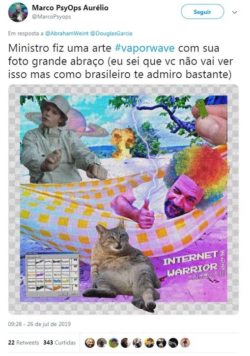 Ministro da Educação curte férias, posta foto em rede e ironiza: 'balança, mas não cai'