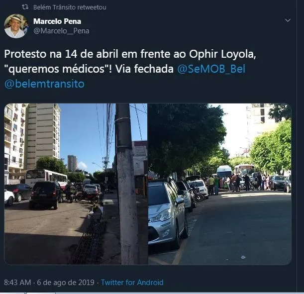 Manhã desta terça-feira é marcada por protestos em Belém