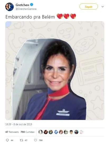 Gretchen usa meme para avisar que está vindo curtir o Círio em Belém