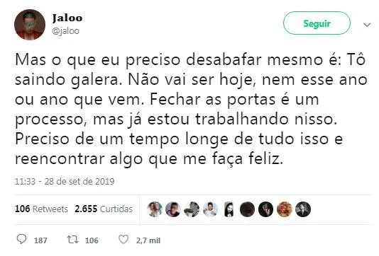 Cantor paraense anuncia fim de carreira: 'tô saindo galera'