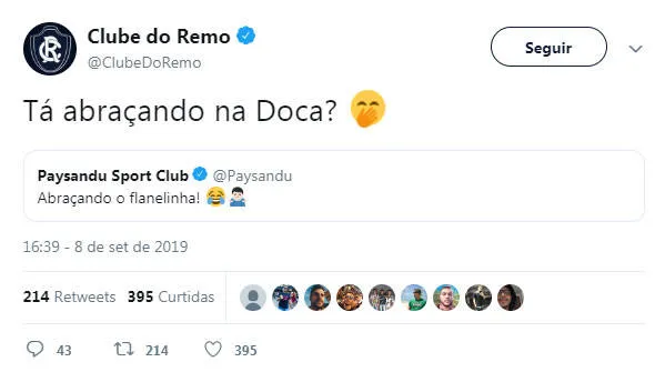 Remo não perdoa nas redes sociais e zoa com eliminação do Paysandu