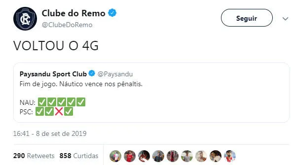 Remo não perdoa nas redes sociais e zoa com eliminação do Paysandu