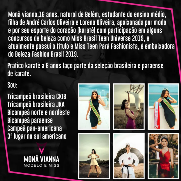 Carateca será representante do Pará no Miss Teen Brazil Universo