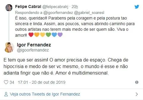 Ator de 'Bom Sucesso' celebra 5 anos de relacionamento com namorado