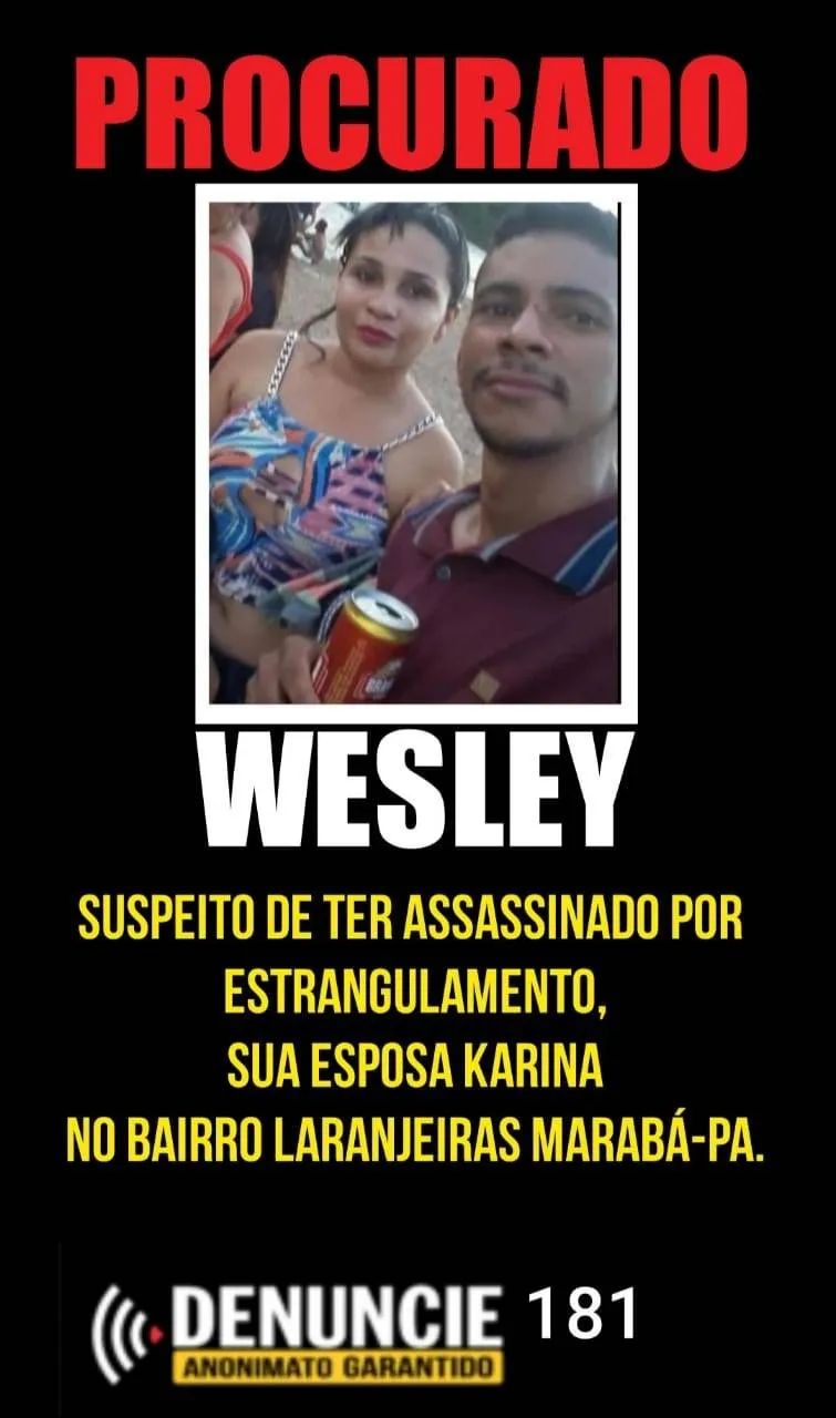 Marido
é o principal suspeito de matar a esposa com facadas no pescoço