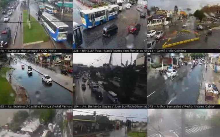 Câmeras do Ciop mostram o trânsito na cidade em tempo real