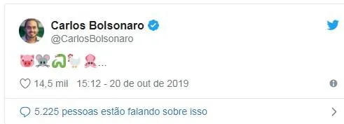Joice Hasselmann e Carlos Bolsonaro trocam alfinetadas com imagens de 'veado' e 'porca'