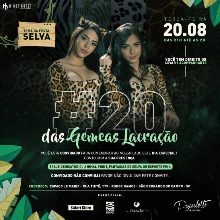 Gêmeas Lacração cobram entradas entre R$ 600  a 2 mil reais em festa de aniversário 