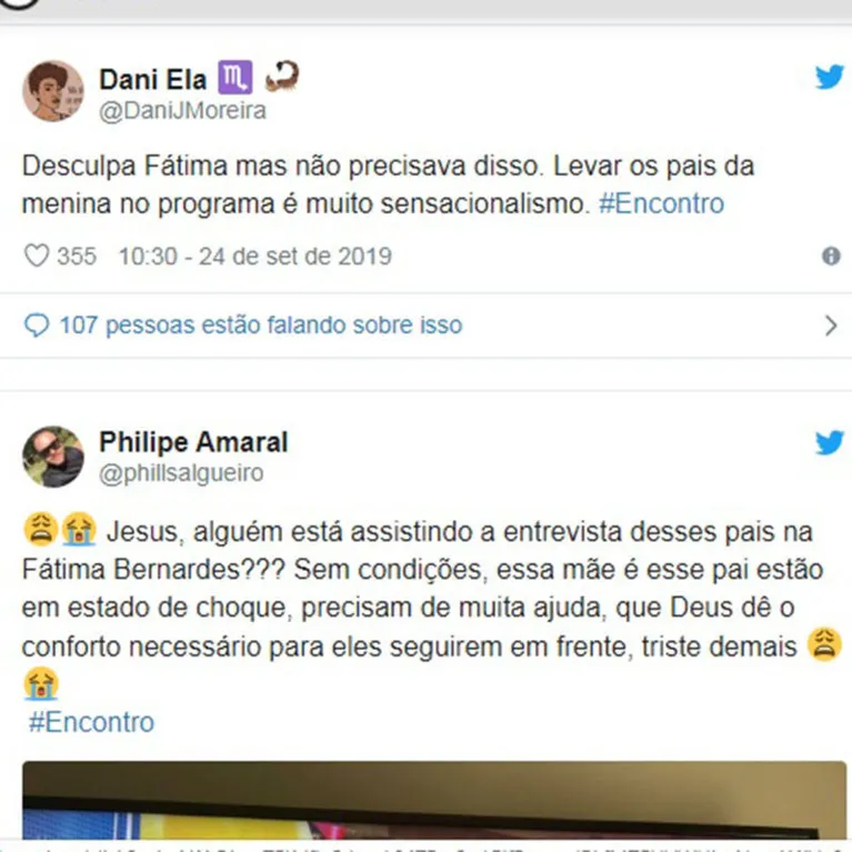 Fátima Bernardes é detonada após levar mãe de Ágatha ao 'Encontro'