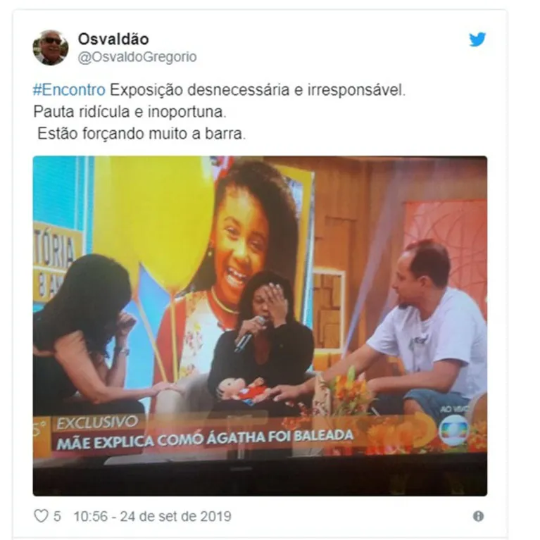 Fátima Bernardes é detonada após levar mãe de Ágatha ao 'Encontro'