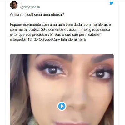 Anitta é comparada a Dilma Rousseff após desabafo sobre Amazônia