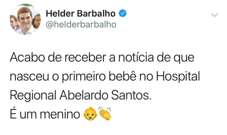 Nasce o primeiro bebê do novo Hospital Abelardo Santos 