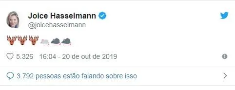 Joice Hasselmann e Carlos Bolsonaro trocam alfinetadas com imagens de 'veado' e 'porca'