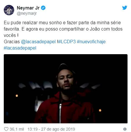 Neymar faz participação especial em episódios de 'La Casa de Papel'. Confira! 