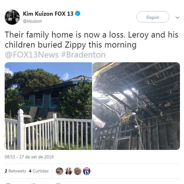 Cachorro alerta família de incêndio e morre ao ser deixado pra trás