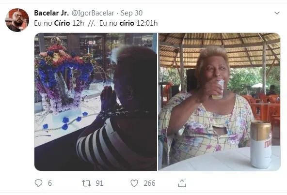 Paraenses
comemoram a chegada de outubro com memes
