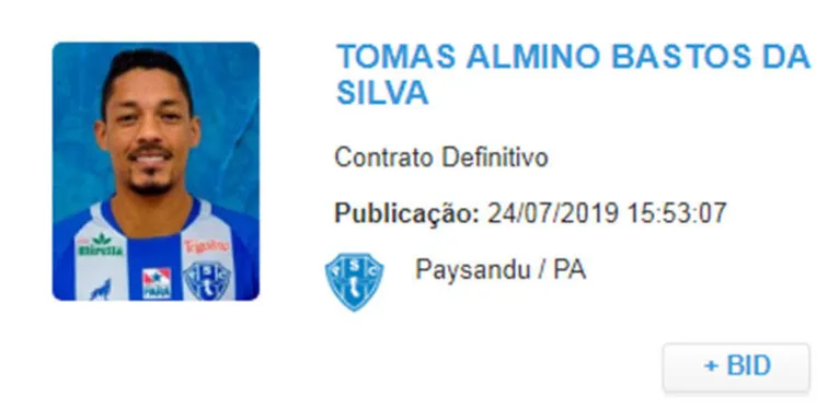 Novo atacante bicolor já pode estrear pelo Paysandu na Série C