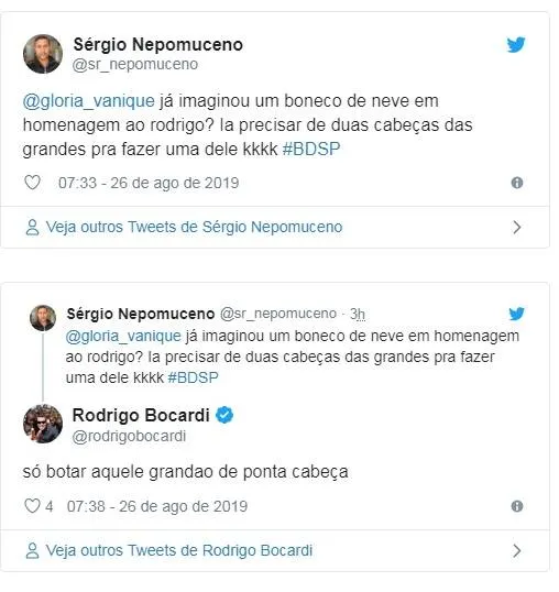 O comentário feito pelo internauta foi comentado ao vivo pelo jornalista. 