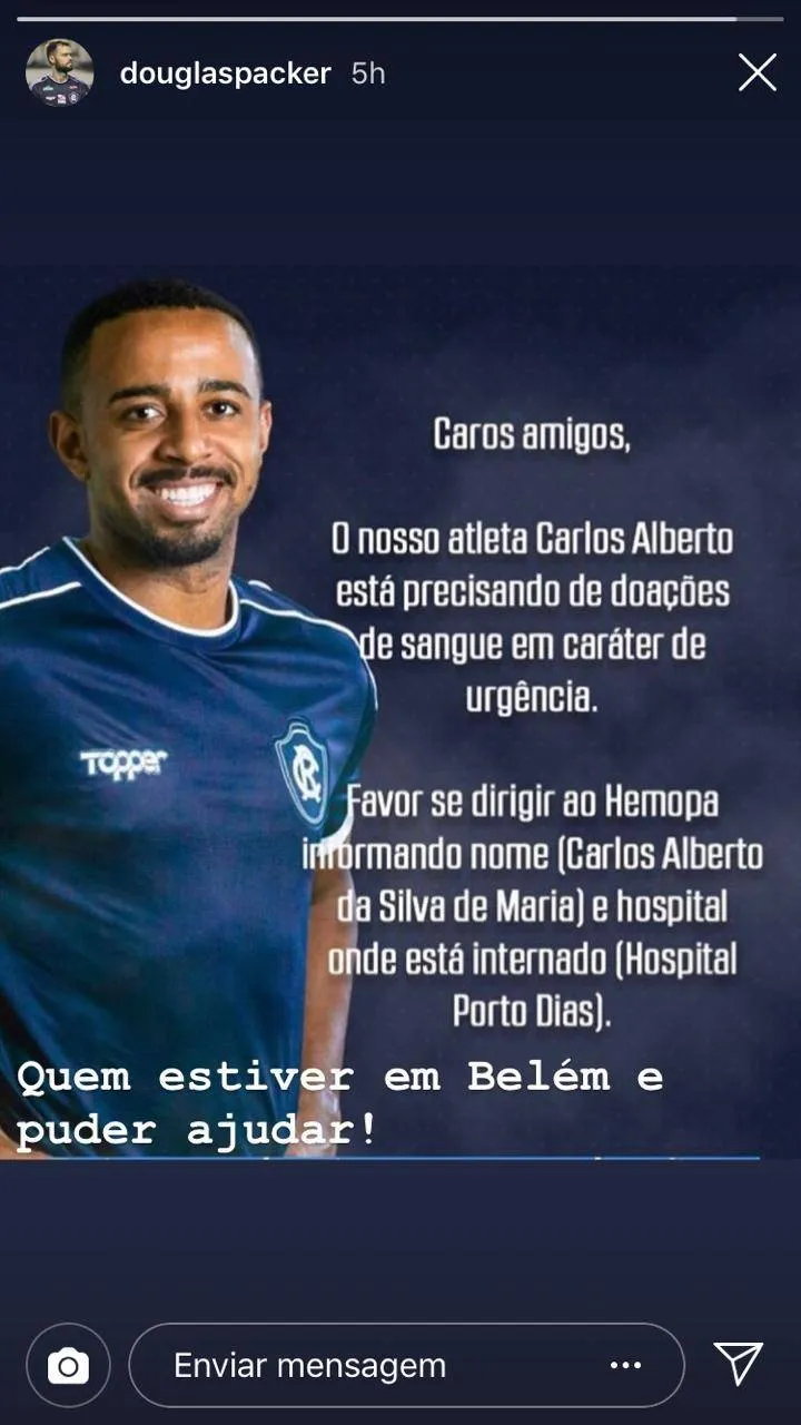 Pentacampeão da seleção e colegas mostram apoio a Carlos Alberto